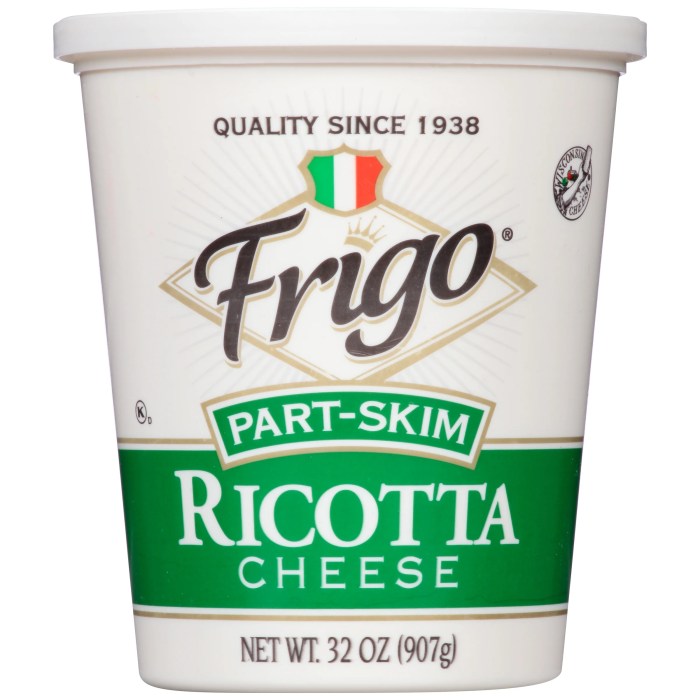 Part skim ricotta cheese nutrition