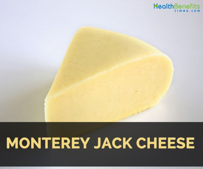 Monterey jack cheese nutrition