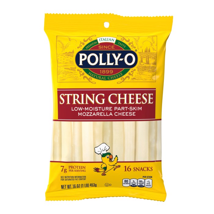 Polly o string cheese nutrition label