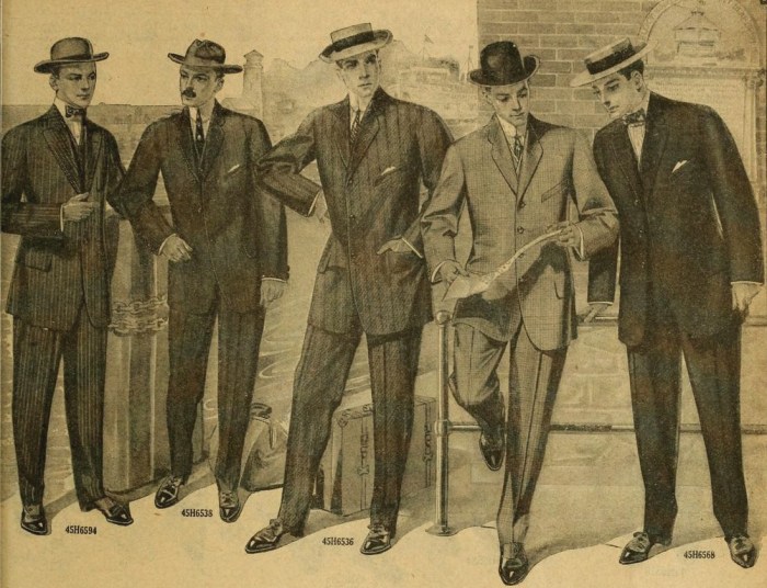 Fashion in 1912 men