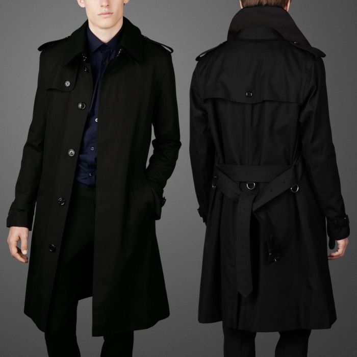 Mens long coat fashion