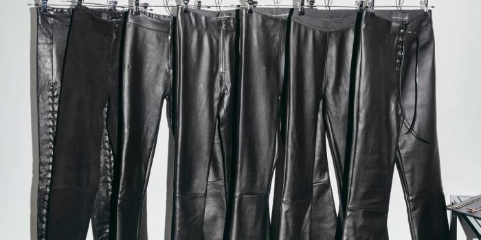 Mens fashion leather pants