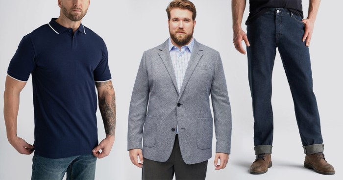 Chubby men's fashion