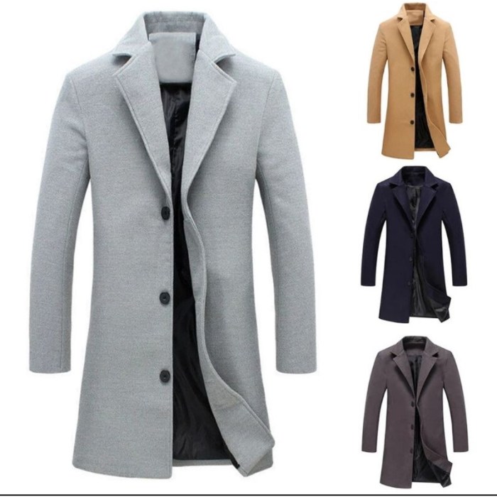 Mens long coat fashion