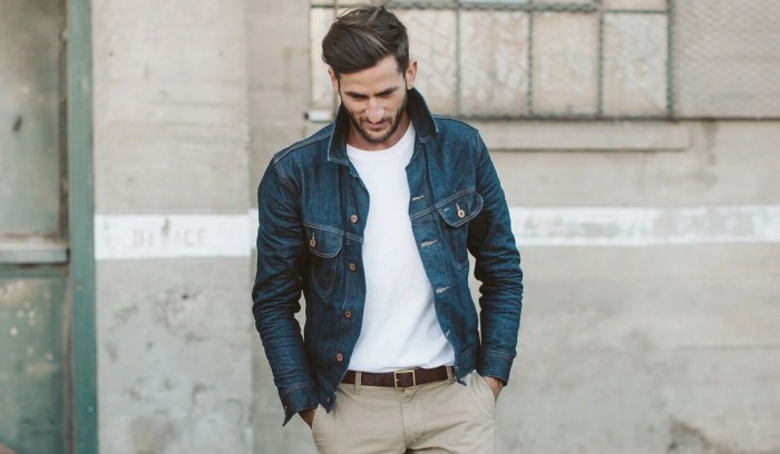 Denim jacket men fashion